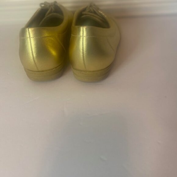 EASY SPIRIT Women's Metallic Gold Leather Sneakers, Anti-Gravity, Size 7.5 - Picture 7 of 8